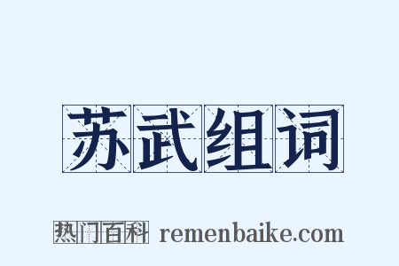 苏武组词是什么意思的图片